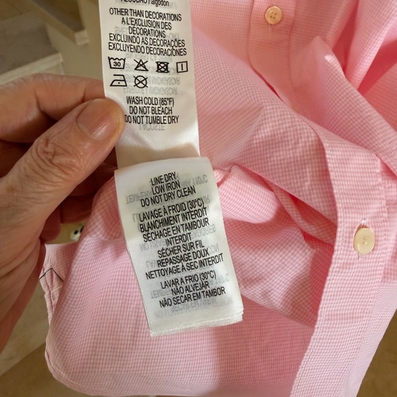 Lacoste Pink Gingham Button-Down Shirt - Picture 13 of 16